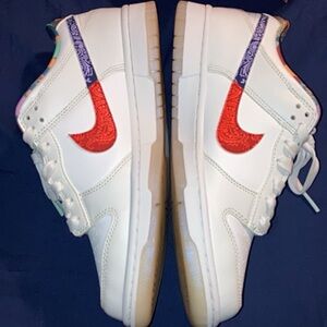 SALE! Nike - Dunk Low (GS) 'Multi-Color Paisley' Grey & White. 7Y boys 8.5W